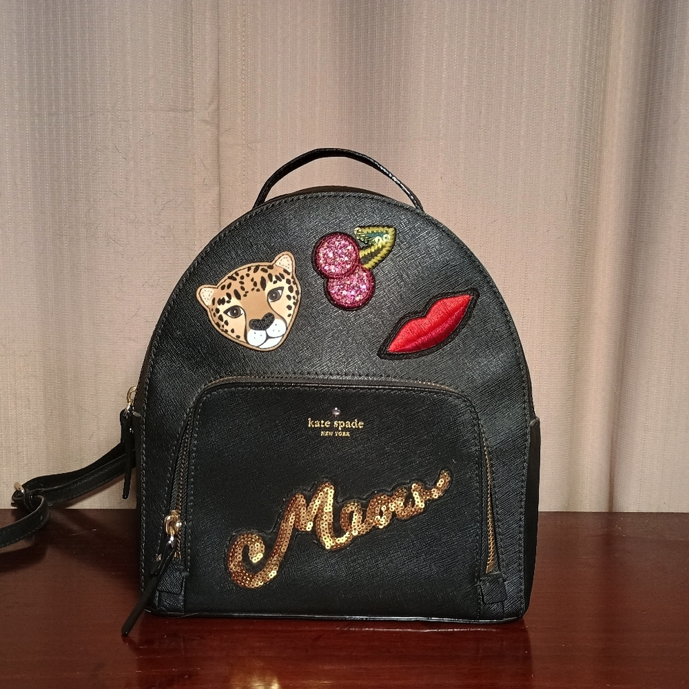 Kate Spade Meow “Run Wild” Cheetah Cat Backpack